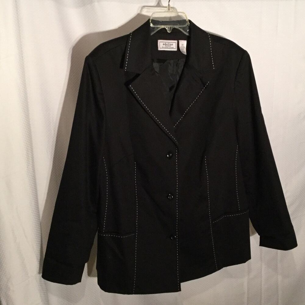 Adeline black w white details jacket 20w worn once